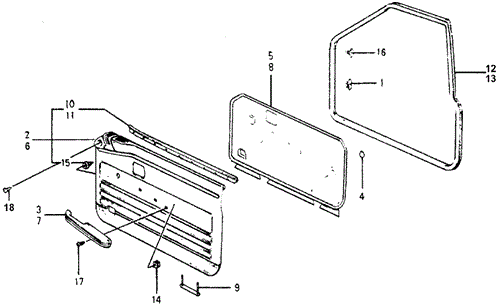 Interior/Bumper/Front Door Lining for 1978 Honda ACCORD HATCHBACK #1