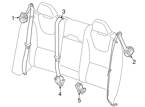 V60 REAR SEAT BELTS