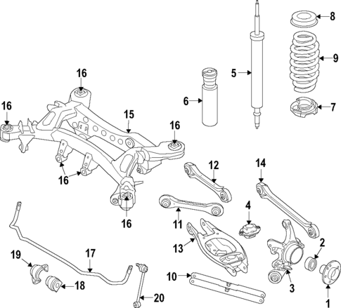 Rear Axle for 2015 BMW 328i GT xDrive #0