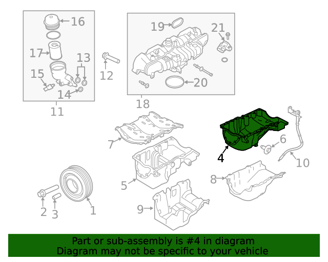 20172022 Jaguar Oil Pan JDE41139
