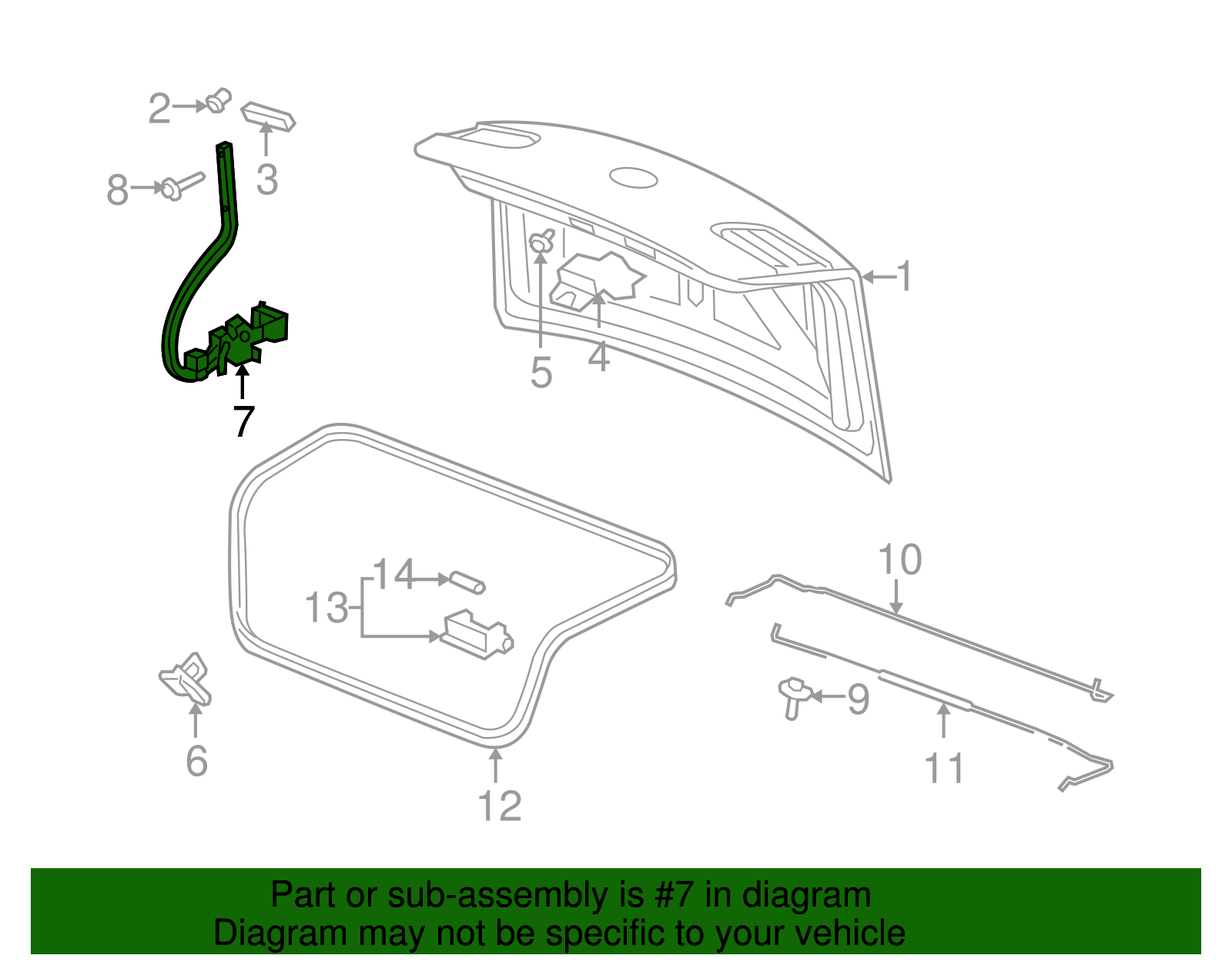 Deck Lid Hinge - Buick (25776509)