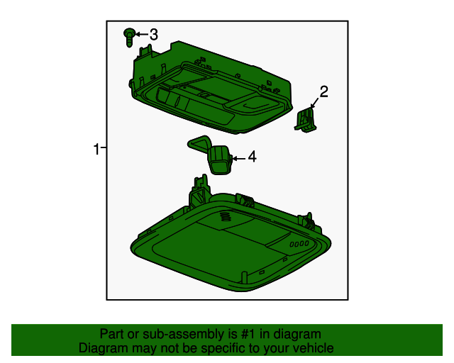 2019 Chevrolet Volt Overhead Console 84423301