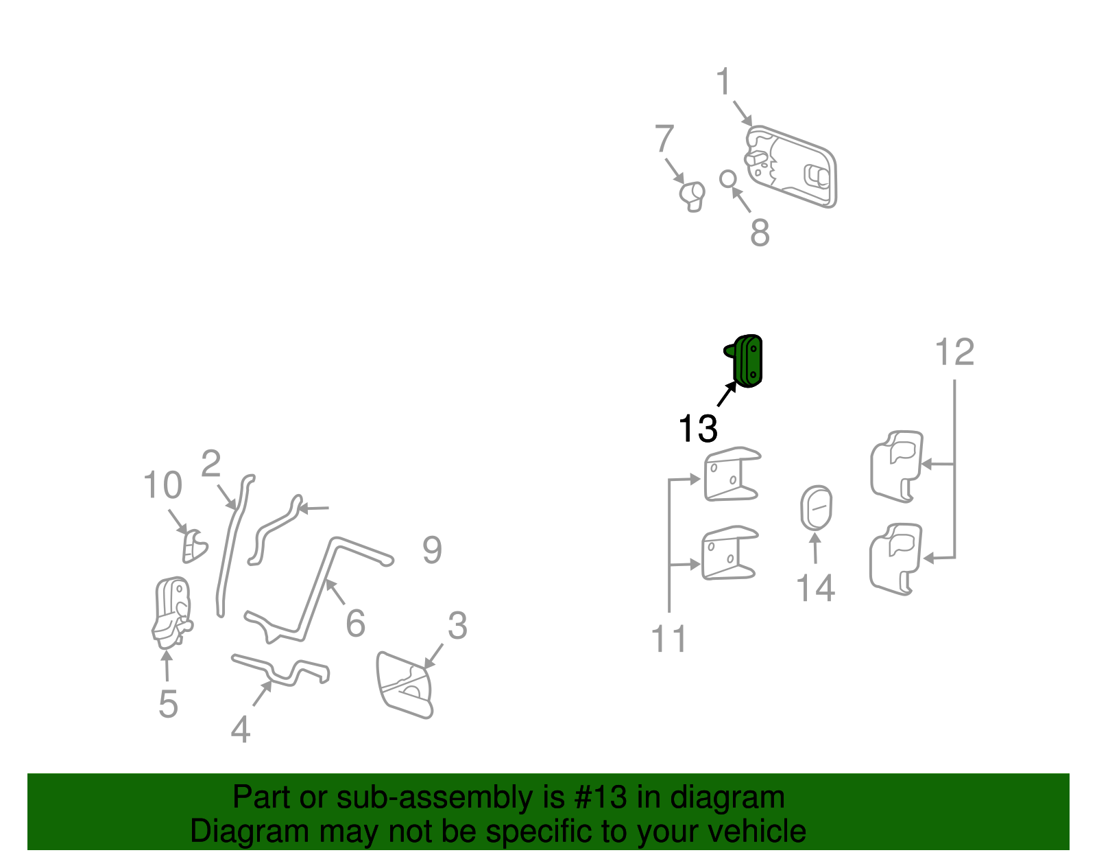 Driver Side Front Door Check - GM (15828958)