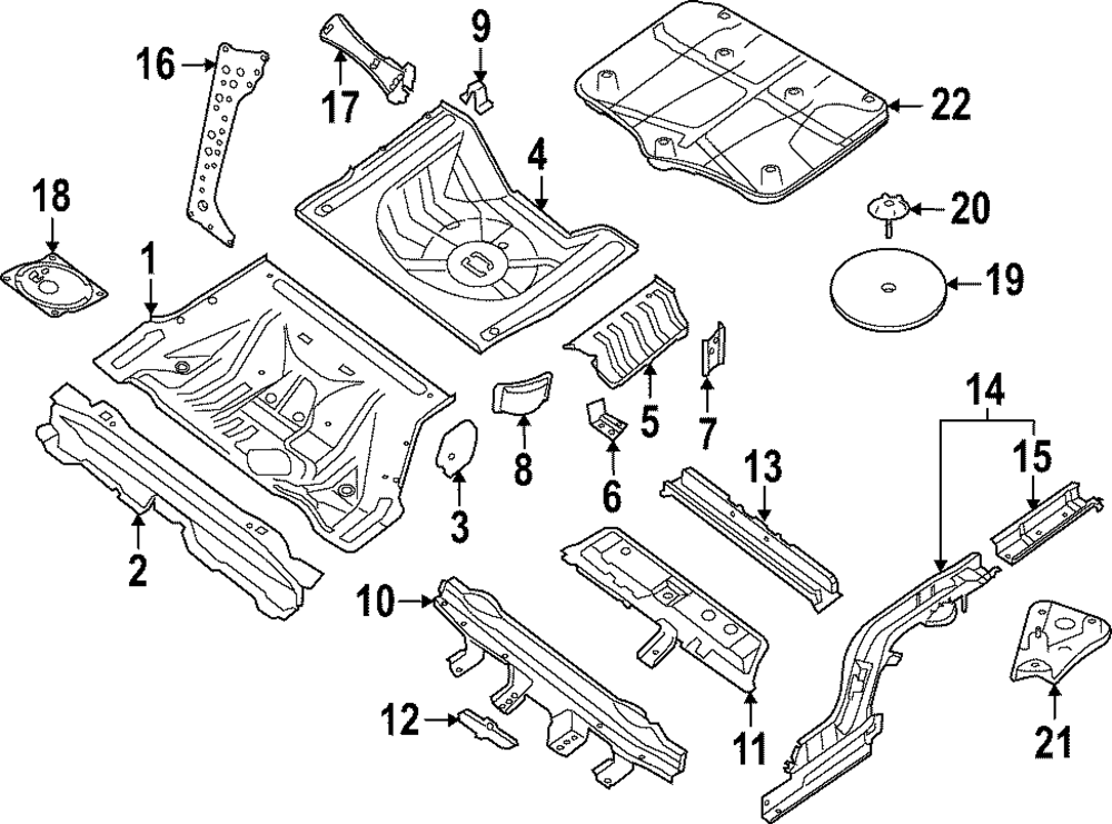 2020-2023 Nissan Maxima Side Member Assembly G5511-9DLMA | Bill Kay ...