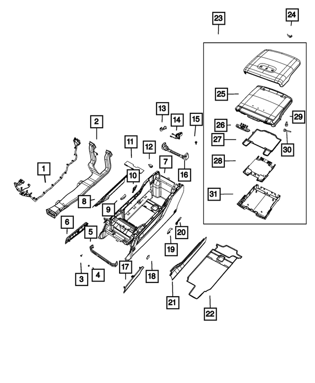 20192024 Ram Arm Rest Wiring 52112459AE My Mopar Parts