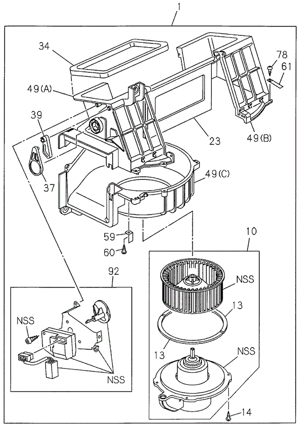 8973052021 Actuator Blower Unit 20002002 Honda Passport