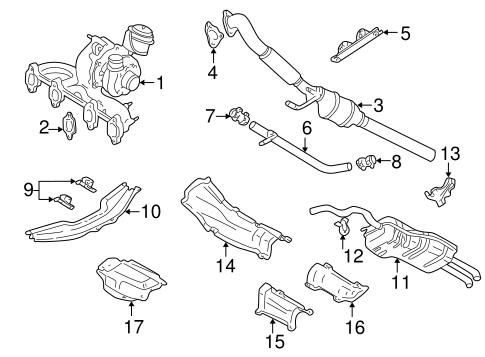 OEM VW Exhaust Components for 2003 Volkswagen Jetta