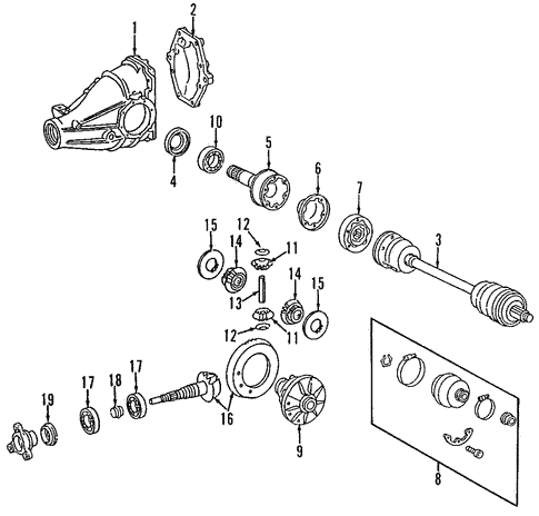 Drive Axles for 1997 Mercedes-Benz C 280 #0