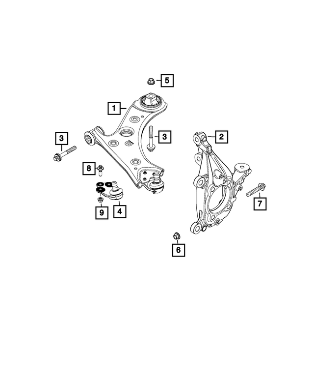 2015 Jeep Renegade Suspension Knuckle, Left 68251821AA Mopar Estores