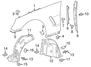 2017-2020 Mercedes-Benz Fender Splash Shield 231-690-03-00 ...