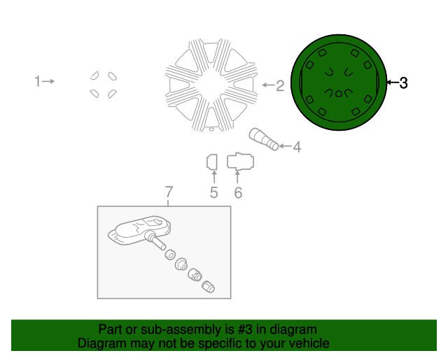 20142018 Toyota Yaris Spare Tire 426110DC40 Toyota Parts Center