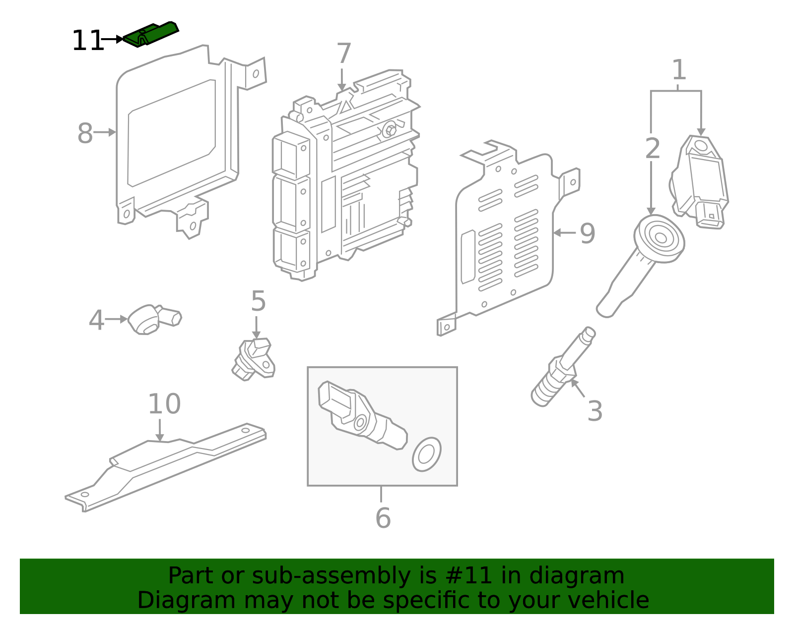 Engine Control Module Bracket Clip - GM (84078989)