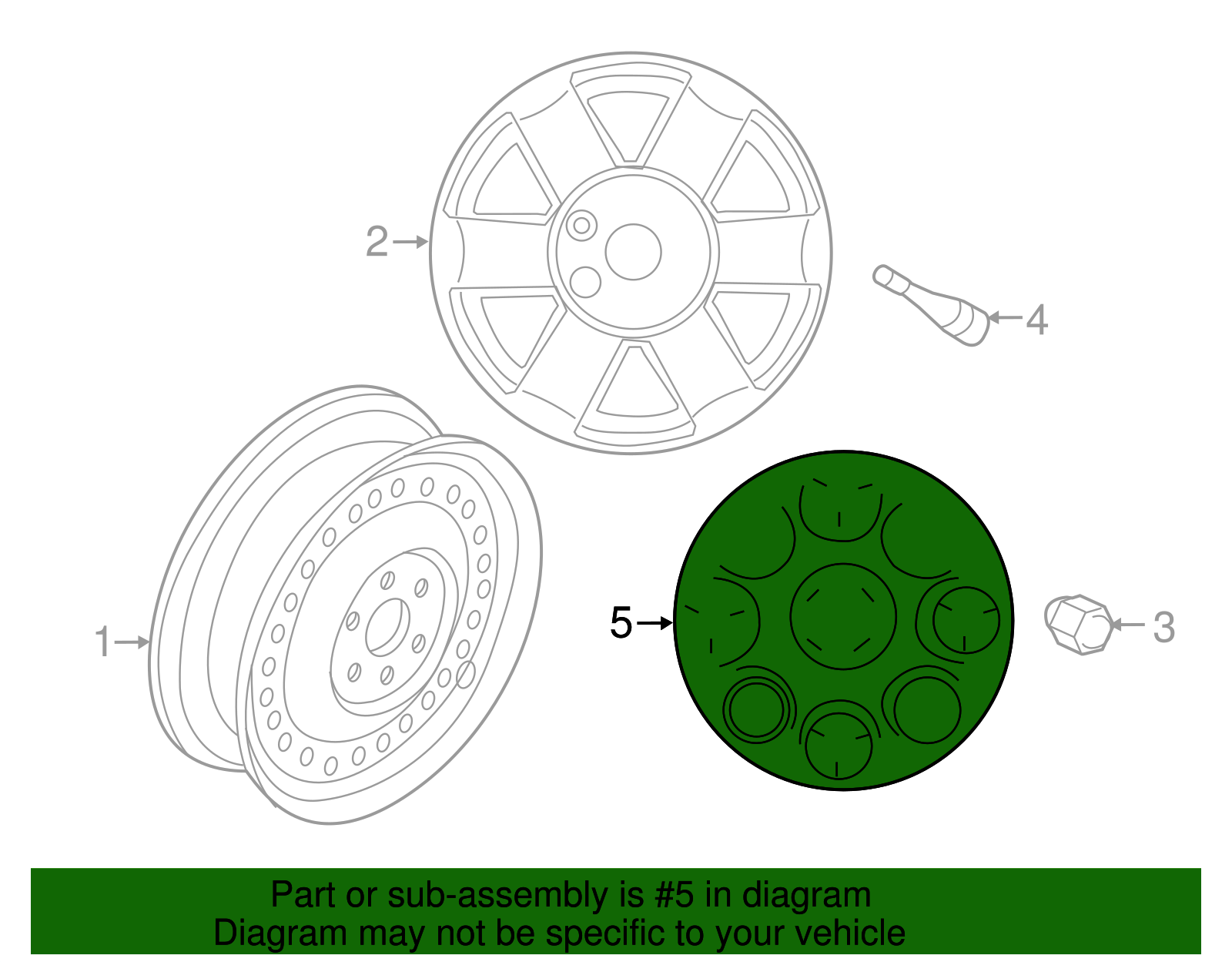 2012-2021 Nissan Center Cap 40342-1PA0A | Nissan Parts Central