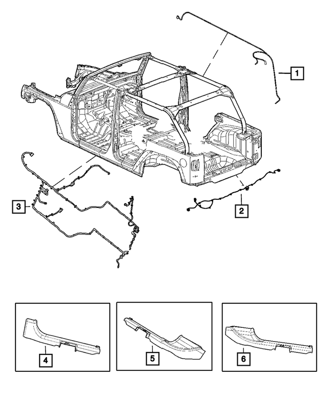 20112018 Jeep Rear Window Wiper Washer Hose Assembly 68088037AA Mopar Online Parts