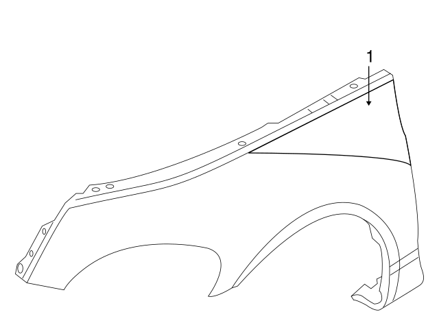 thumbnail image 2 of Mopar Left Front Fender Access Lid – For 01-10 Chrysler PT Cruiser, Used 2 of 3