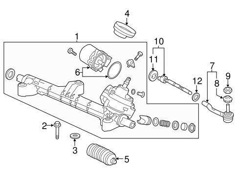 Steering Gear & Linkage for 2016 Honda Accord Honda Parts Online