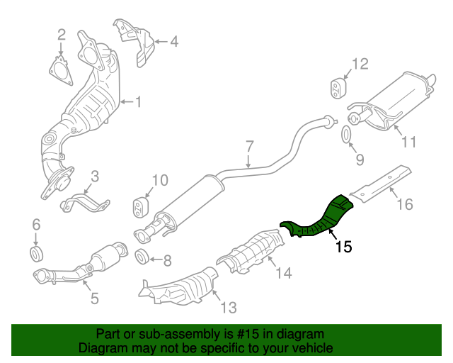 20112017 Nissan Juke Exhaust Heat Shield 747611KA0A QuirkParts