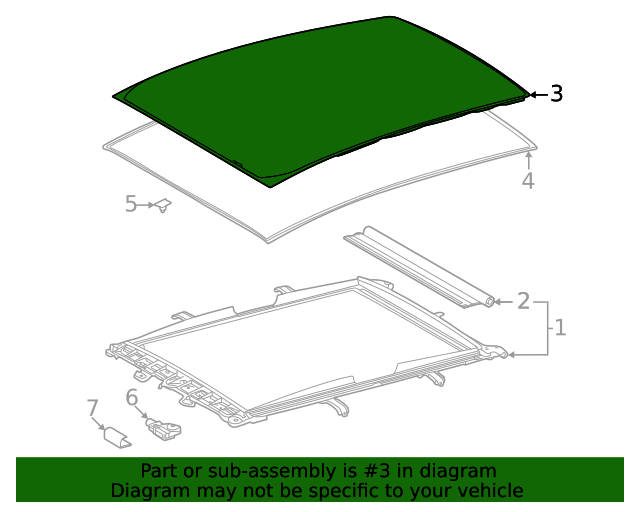 63201-48903-sunroof-glass-2021-2023-toyota-venza-oem-genuine