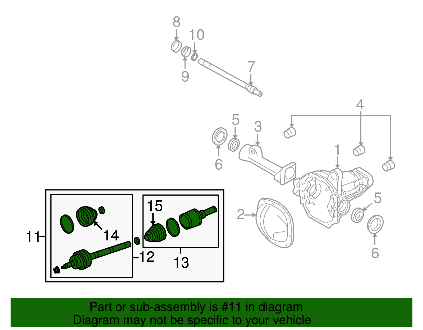 Axle Assembly - Ford (GL1Z-3A427-A)