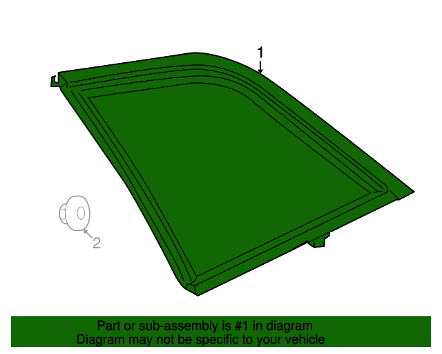 25860805 GM Driver Side Quarter Window GM Parts Store