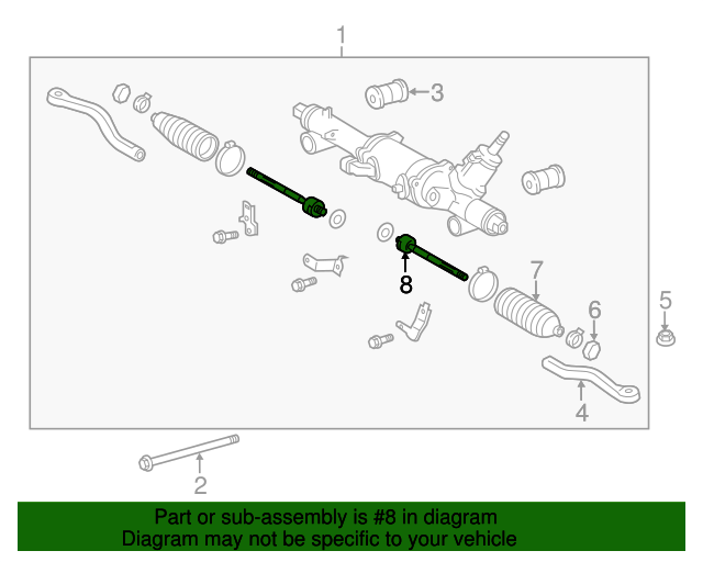 4550353010 Inner Tie Rod 20142020 Lexus MyLexusParts