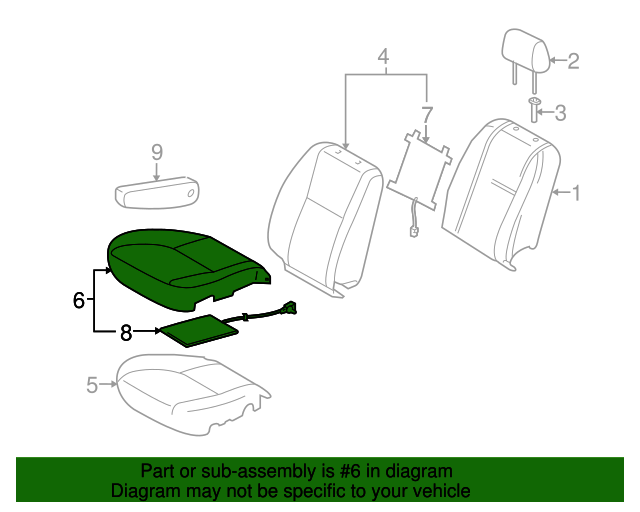 TOYOTA Genuine 71071-0C260-E2 Seat Cushion Cover TOYOTA Genuine 71071-0C260-E2 Seat Cushion Cover