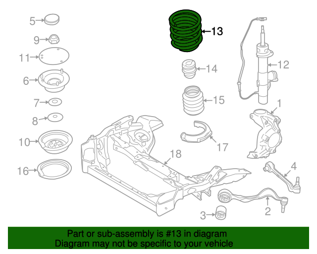 Genuine BMW 31336784987 Coil Spring FREE Shipping on Most