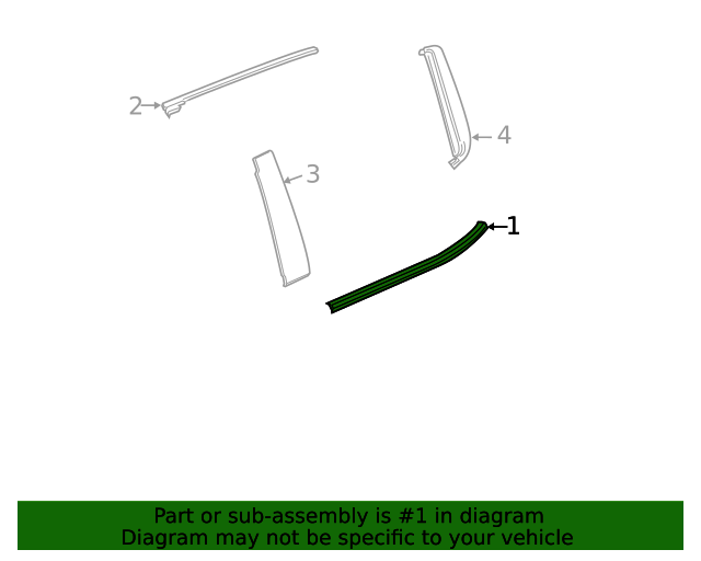 20192020 GM Belt Molding Driver's Side (LH) 84614730