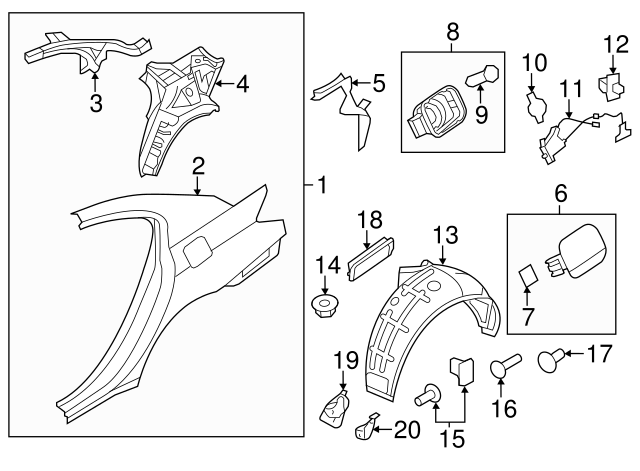HYUNDAI Genuine 86845-3M000 Mud Guard Bracket Assembly Left HYUNDAI Genuine 86845-3M000 Mud Guard Bracket Assembly Left