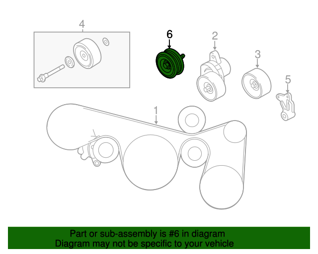 20112013 Nissan Quest Accessory Drive Belt Idler Pulley 119251JA0A Nissan Parts Plus