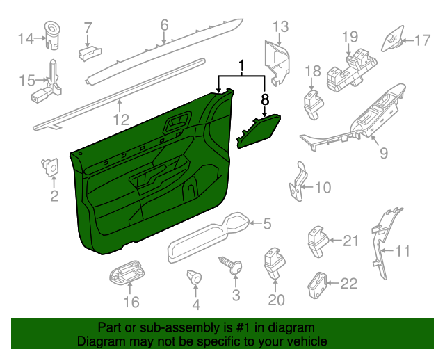 Door Trim Panel 5C7-867-012-P-AHA