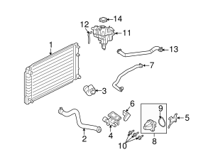 2003-2022 Ford Cooling System Bypass Line Adapter 6S4Z-8K556-A ...