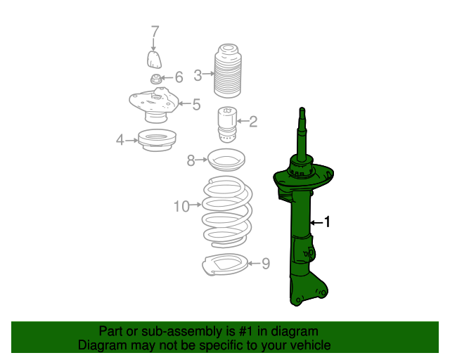 204-320-47-30-64 - Shock Absorber For 2008-2011 Mercedes-Benz C 63 