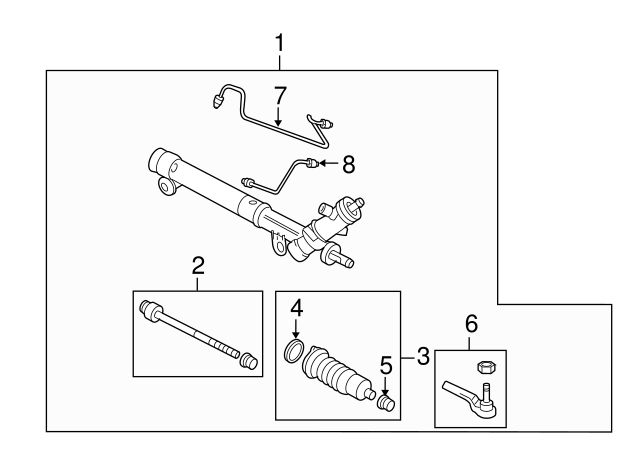 Genuine GM 19177443 Steering Tie Rod Kit Outer Right