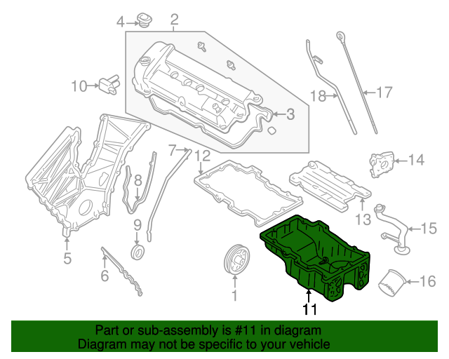 ZZC210400 PAN OIL PAN/GASKET/BOLTS 20002008 Mazda Werner Mazda