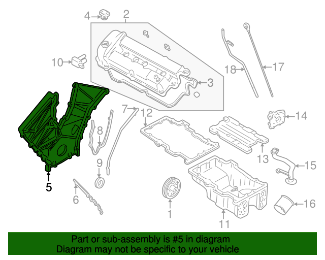 20052006 Mazda Tribute Timing Cover ZZC210500 QuirkParts