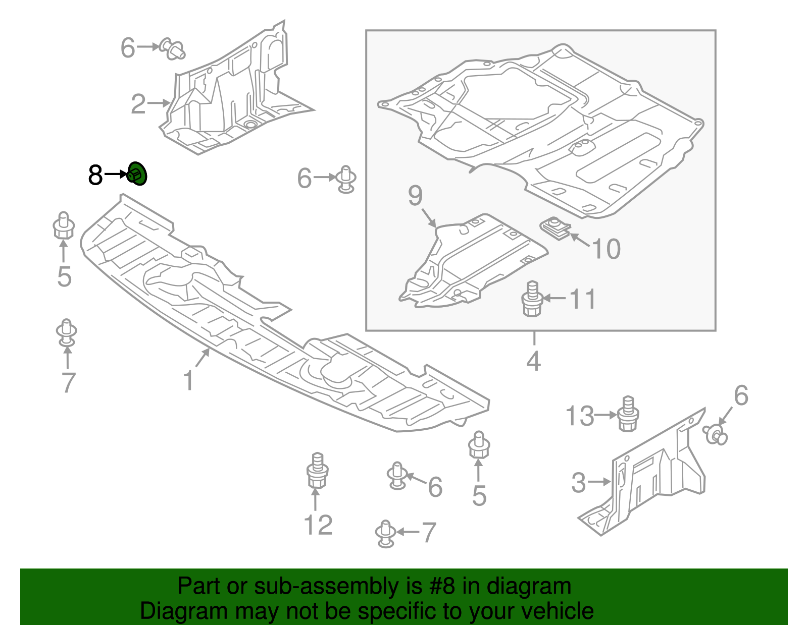 2008-2024 Mitsubishi Grommet MR971765 | Mitsubishi Parts Warehouse