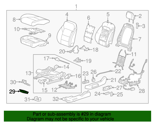 20172019 Chevrolet Cruze Front Seat Heater Vent Control Module