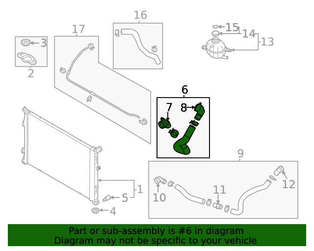 25414R5700 Radiator Coolant Hose 20212022 Kia Sorento Kia.Parts Store