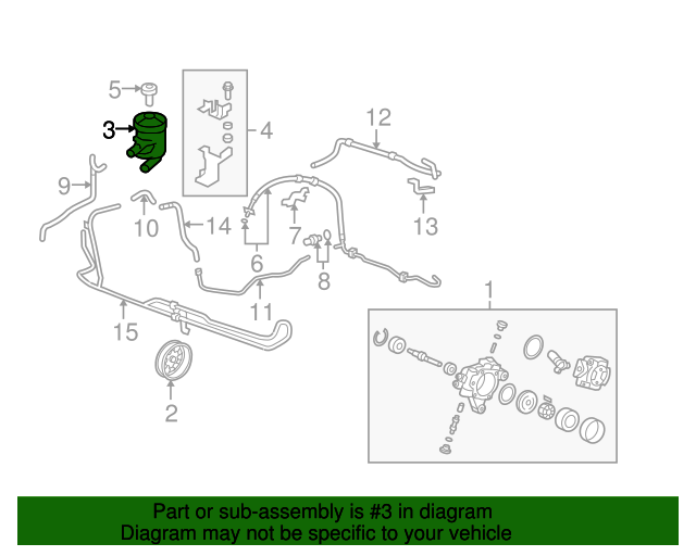 53701SWAA01 Tank, Power Steering Oil 20072011 Honda CRV Honda