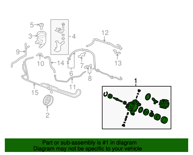56110RTA013 Pump SubAssembly Power Steering 20072011 Honda CRV