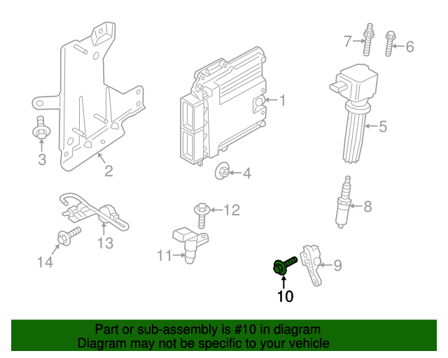 W701219S437 Engine Camshaft Position Sensor Bolt 20102023 Ford