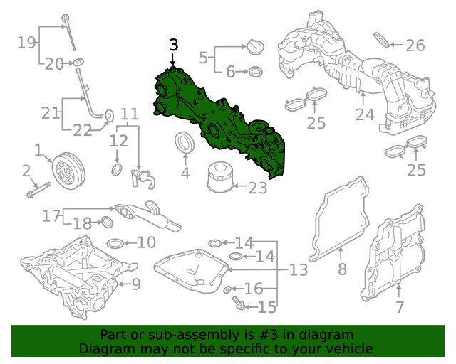 13108AA230 Timing Cover 20192023 Subaru Forester Subaru Direct