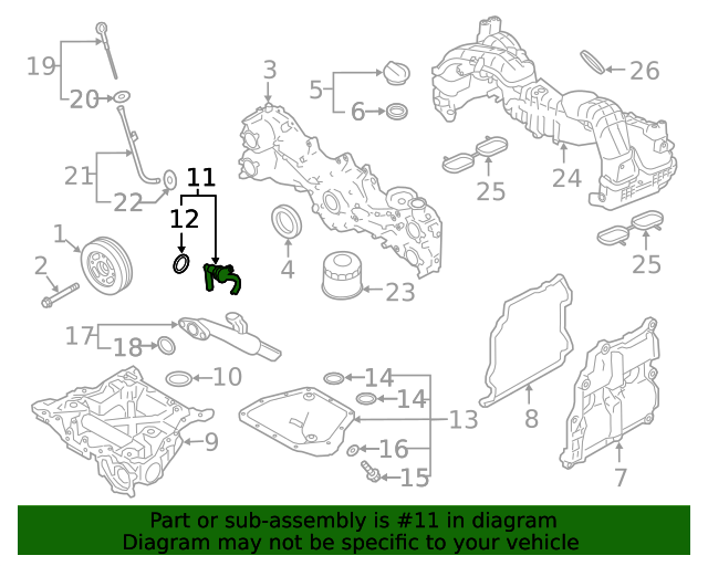 20162023 Subaru Oil Level Sensor 11136AA150 OEM Parts Online