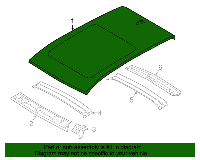 41007385447 - 2015-2018 BMW X4 Roof Panel (41-00-7-385-447) | BMW of ...
