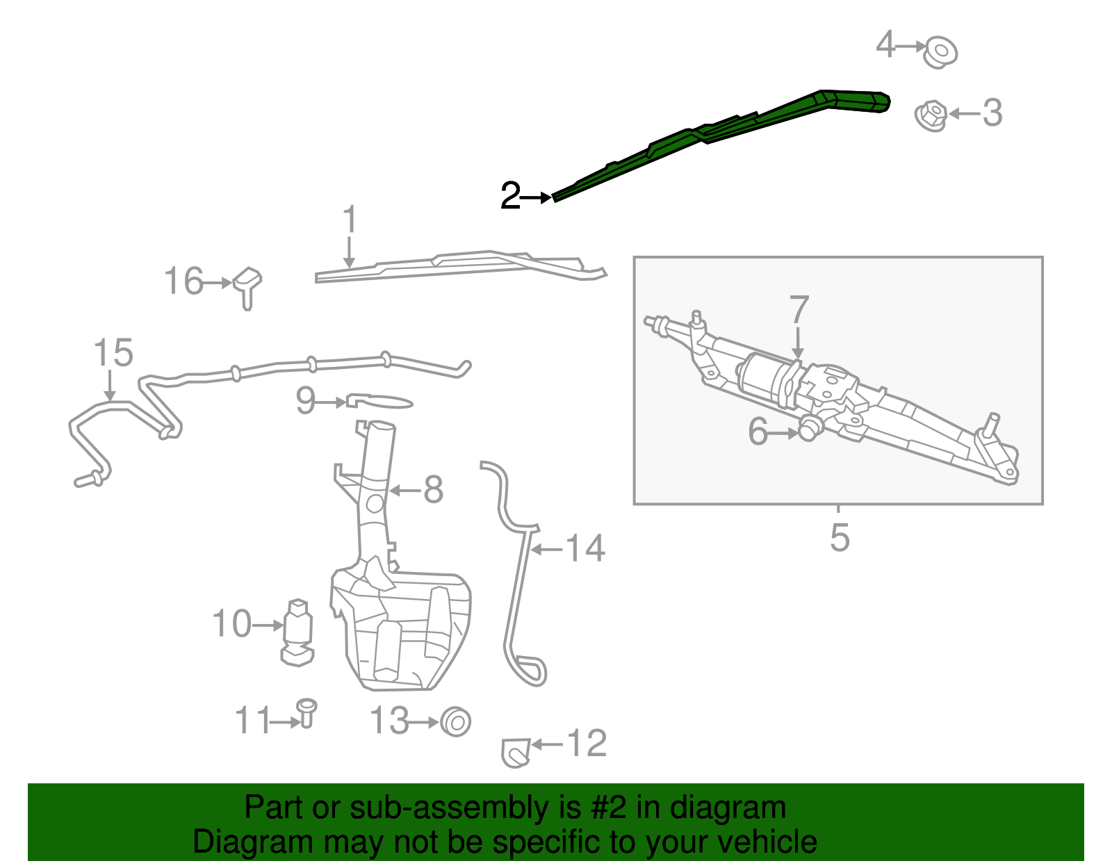 Wiper Arm Assembly 7B0-955-410