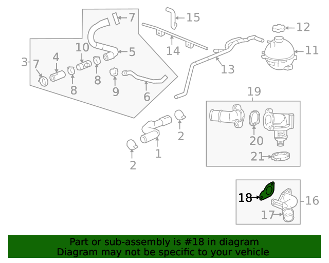 12647308 Coolant Outlet Pipe Gasket 20162022 GM Freedom Chevrolet Buick GMC Parts