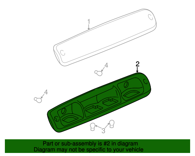 19169016 High Mount Stop Lamp 19992007 GM GM Wholesale Direct