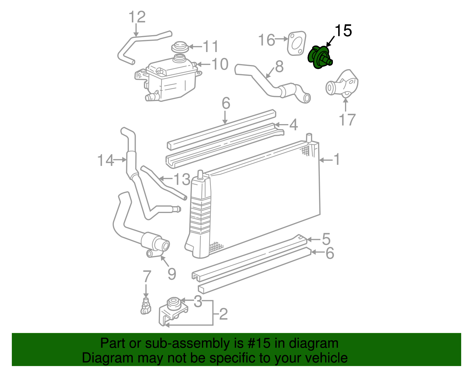 Engine Coolant Thermostat - Ford (YF1Z-8575-BA)
