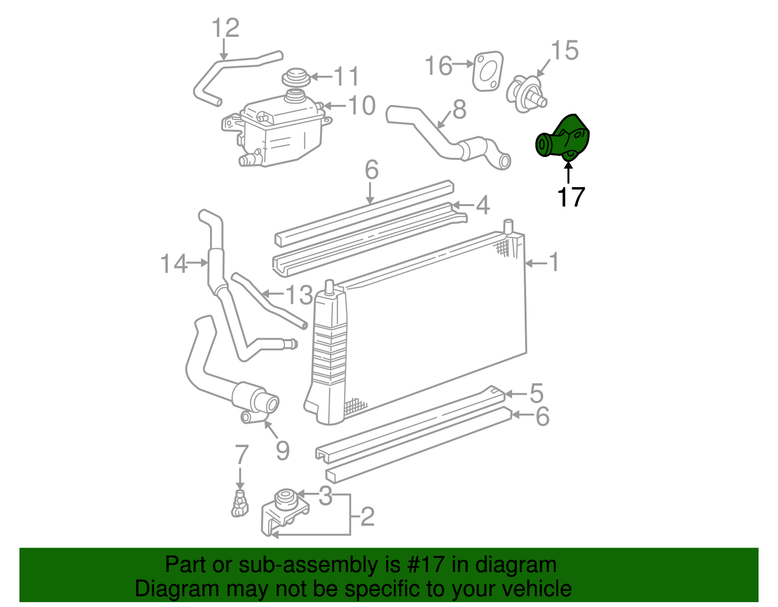 Thermostat Housing - Ford (YF1Z-8592-CA)